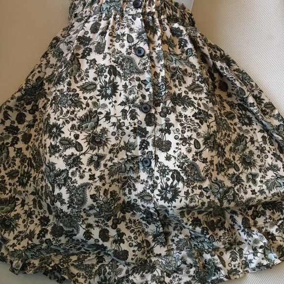 Zara natural & olive print skirt. Elastic waist - Picture 2 of 3